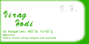 virag hodi business card